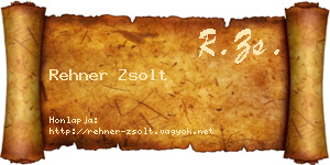 Rehner Zsolt névjegykártya